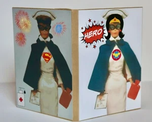 Barbie Hero Nurse Collage Notebook Journal Recycled Hand Made Nurse Gift - Picture 1 of 5