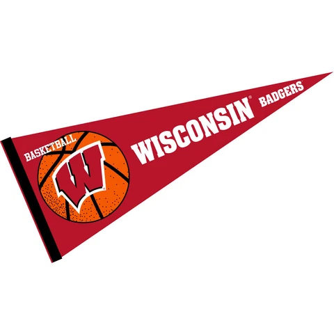 UW Badgers 12 in X 30 in Basketball Pennant Cover