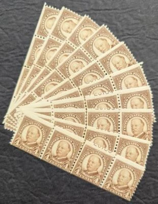 EDW1949SELL : USA 1930 Sc #687. 10 Line Strips of 4 w/many partial PL# Cat - Image 1 of 2