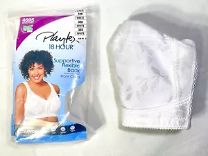 NWT Playtex 38D 18 Hour Ultimate Shoulder Comfort Wireless Bra 4695 White - Picture 1 of 4