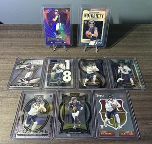 Lote de tarjetas coleccionables Caleb Williams Panini base e insertar RC (9 tarjetas) - Imagen 1 de 1