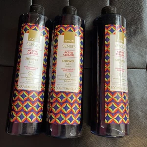 3 x Avon Senses men active cleanse shower gel grapefruit & black pepper 3x 500ml - Picture 1 of 1