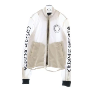 CHROME HEARTS Track Jacket Dagger Zip Arm Logo Print Leather Switched Used 6cdc5 - Picture 1 of 8