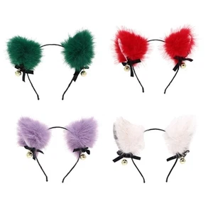 Cats Ears Cosplay Headband Plush Hairband Comfortable Styling Party Accessory - Picture 1 of 12