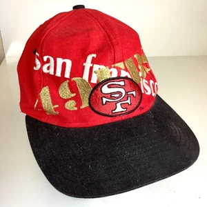 Vintage 80er/90er San Francisco 49ers NFL Football Snapback Mütze Cap Logo 7 rot gold - Bild 1 von 12
