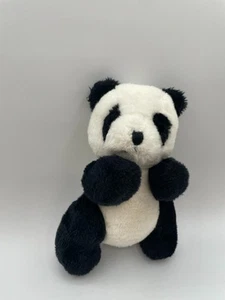 Gund Lei Ling Panda Bär 10 Zoll 1982 Plüsch mit Gelenken #2020 schwarz weiß Vintage Teddy - Bild 1 von 11
