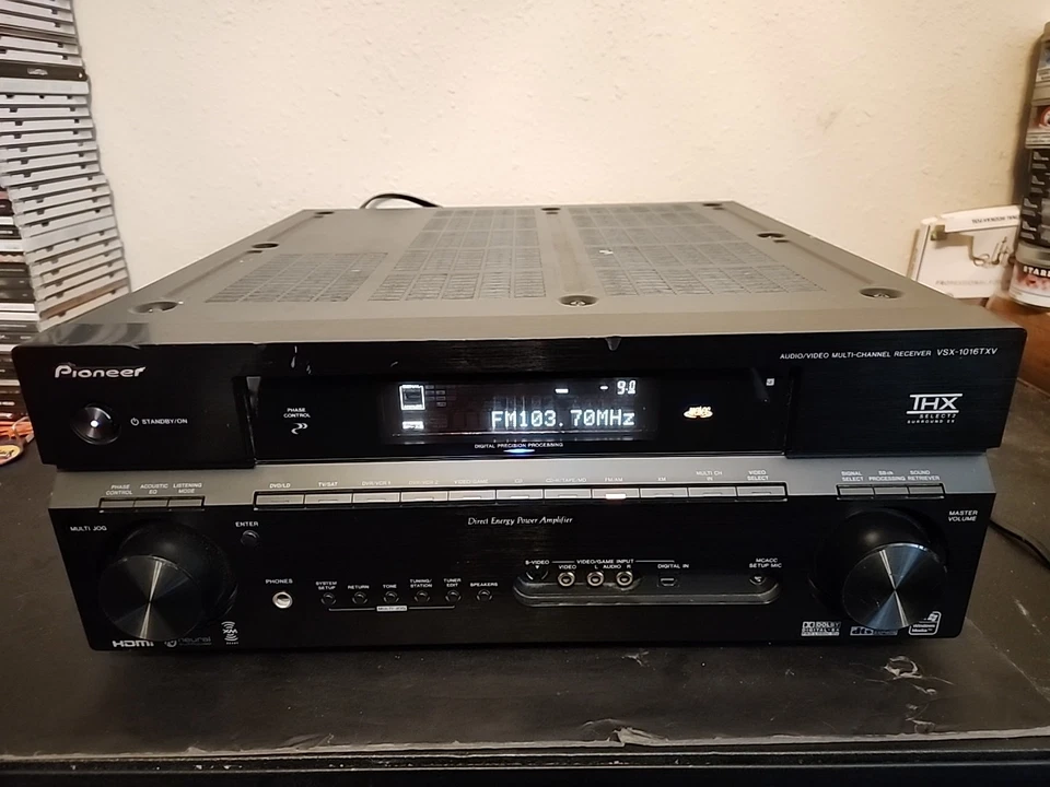Pioneer VSX-1016TXV 7.1 Channel Surround Sound AV Receiver 1080p HDMI THX  - Image 1 of 4
