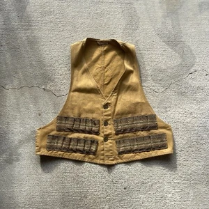 Vintage Hunting Vest Mens Medium Brown Shooter Hunters Hunting Casual 50s - Picture 1 of 7