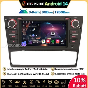 8-Kern 128GB Android 14 Autoradio GPS für BMW 3er E90 E91 E92 E93 DAB+ Navi OBD2 - Bild 1 von 18