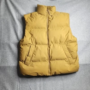 H&M Men’s Windproof & Water-repellent Puffer Vest In Mustard Yellow Size L - Picture 1 of 12