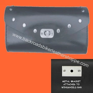 WINDSHIELD TOOL BAG W/RIVETS MOTORCYCLE 10X5X3.5 LARGE - Bild 1 von 1