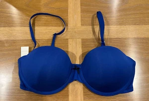 GILLY HICKS Hollister Abercrombie PUSH UP STRAPLESS Multi Way BRA Blue 34C NWT - Picture 1 of 12