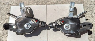 Sram XX Carbon Trigger Shifters Set With Clamps, 2 x 10 Spd, Excellent Condition - Image 1 of 3