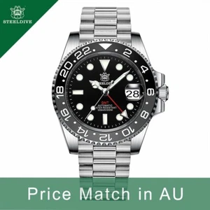 Steeldive SD1993, GMT, 'Bruce Wayne', NH34, Sapphire, Lume, 300m Diver, Diving - Picture 1 of 24