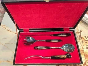 Vintage 1950 Alfred Haddad Jezzine Firebird Carving 4pcs Set - Picture 1 of 7