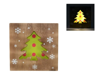 Quadro Natalizio Luminoso Albero di Natale - Immagine 1 di 2