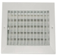 Air Register 1-Way 8" x 8" Duct Size Multilouver Wall Ceiling Heat AC Vent White
