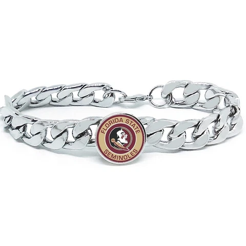 Florida Seminoles Mens Womens Link Chain Bracelet Jewelry Gift D4 Cover