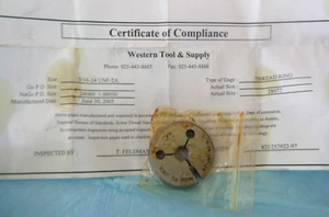 Van Keuren 5/16-24 UNF 2A Go / No-Go Thread Ring Gage Set w/ certs New? Used? - Picture 1 of 5