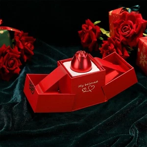 Regalos de Navidad para Mujer Rosa Anillo Caja Joyero Rosa Eterna Collares - Imagen 1 de 7