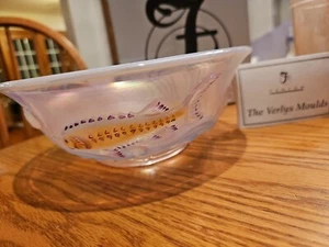 RARE! BRAND NEW FENTON PINK IRIDESCENT CARNIVAL GLASS ATLANTIS KOI FISH BOWL A26 - Picture 1 of 16