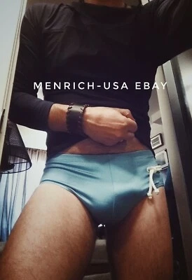 BRAGUITA DE BAÑO RUFSKIN HUTTON. AZUL ATLÁNTICO. MEDIANO. Nuevo con etiquetas. MUY RARO. 🌈 GAY INT. Foto 1 de 4