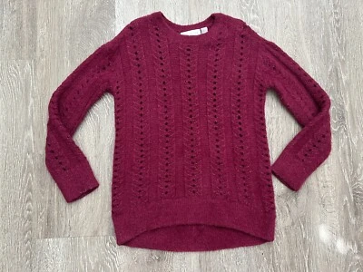 The childrens place girls fuchsia purple pink sparkly sweater size 5/6 - Image 1 of 4