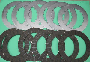 TRIUMPH UNIT T120 TR6 650 750 12 PLATE CLUTCH 6 FRICTION 6 PLAIN 57-1362 57-1363 - Picture 1 of 2