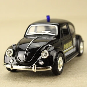 1967 Volkswagen Classic Police Black 1:36 13cm Die-Cast Metal Pull-Back Opens VW - Picture 1 of 7