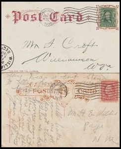 USA 1900's OLD POSTCARD DUO (JF) - Picture 1 of 2
