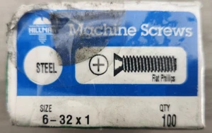 Hillman 101038 6-32X1 PH FH MACH Screw zinc, 1", 100 Pcs - Picture 1 of 1