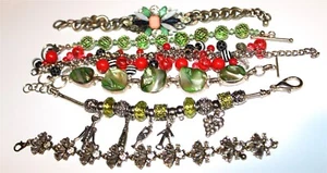 Vintage In Seattle Jewelry-Fantastic mixed crystal Clasp Bracelet Lot#479 - Picture 1 of 2