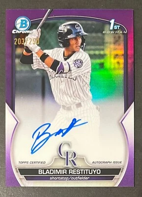 ⚾(you pick) Colorado Rockies 2023 Bowman Chrome (parallels, autos!) 🟣⚫ - Image 1 of 4