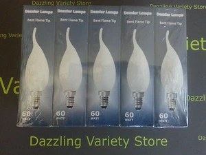 10x E14 60W Flame Tip Bent Candle FROST Lamp Light Bulb 240V Dimmable SES Joblot - Picture 1 of 3