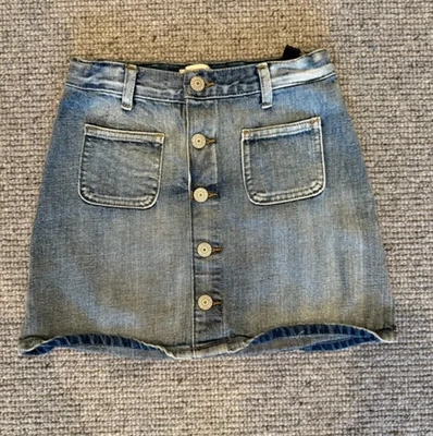 Falda Levi's Niño Tiro Alto Azul Denim Botón 10 Reg Foto 1 de 4
