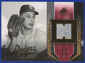Johnny Podres 2004 Historic Swatches GAME-USED Jersey #HS-JP - very nice! - Picture 1 of 2