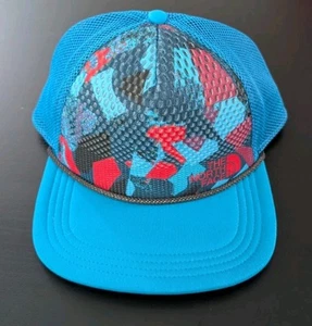 THE NORTH FACE Logo Trucker Mesh Snapback Hat, Blue, One Size - - Picture 1 of 7