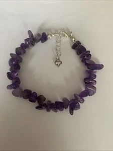Amethyst Chip Gemstone Bracelet - Picture 1 of 5
