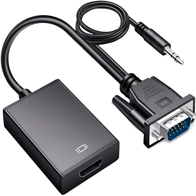 1080P VGA auf HDMI Audio-Untersützung Adapter Auflösung VGA zu HDMI PC Retoo - Bild 1 von 4
