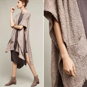 Anthropologie Bohemian Lagenlook Strick ärmellos Wickel Neu mit Etikett UVP $ 98 Einheitsgröße - Bild 1 von 16