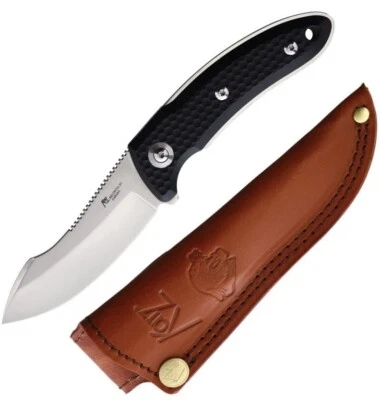 Cuchillo fijo Katz Kagemusha 3,5" 9Cr18MoV hoja de gancho de acero negro mango G10 Foto 1 de 3