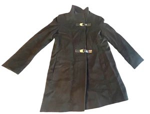 Lauren Ralph Lauren Wool Trench Coat - Women's Size 8 - 25395X - Black - Picture 1 of 21