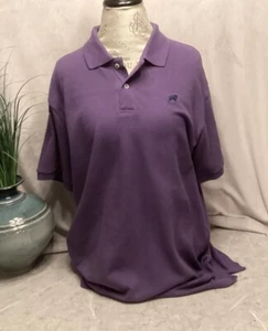 Old Navy Men's Polo Shirt Large Lion Logo Purple Short Sleeve Regular Fit - Picture 1 of 16