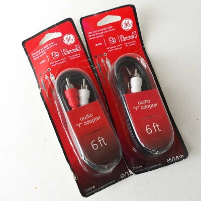 GE Audio Y Adapter 6 ft./1.8m  32602 2-Pieces - Image 1 of 4