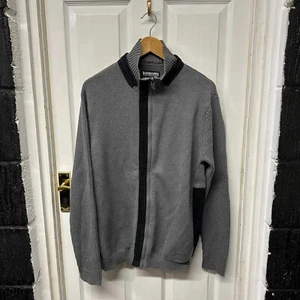 Lambretta Grey Cardigan/Jumper Jacket Size XL | Coat Ribbed Mod Casuals Men's - Picture 1 of 21