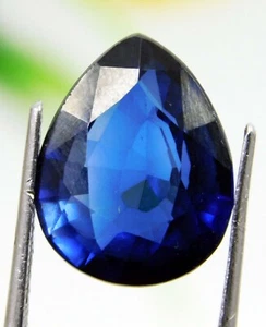 Natürlicher 15,10 ct Kalifornien seltener blauer Benitoit Birnenschliff Edelstein ZERTIFIZIERT - Bild 1 von 10