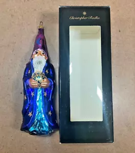 Christopher Radko MIDNIGHT MAGIC Blue Star Robe Purple Wizard Ornament 98-497-0 - Picture 1 of 5