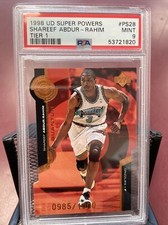 1998-99 Upper Deck Super Powers Bronze  #PS28 Shareef Abdur-Rahim.Graded PSA 9