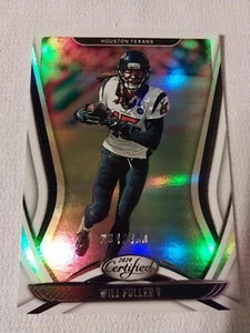2020 Will Fuller Panini ZERTIFIZIERTE NFL-KARTE/499 HOUSTON TEXANS #25 NOTRE DAME - Bild 1 von 2
