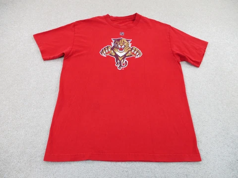 Florida Panthers Shirt Adult Large Red White Hockey Stephen Weiss Mens A31 * Cover